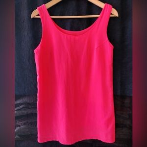 NWOT Hot pink chiffon tank top